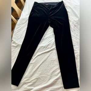 Soma ladies velvet leggings lined stretch fabric size Large, Black